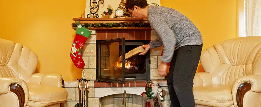 Rusted Metal Fireplace Restoration in Palmetto Bay, Florida